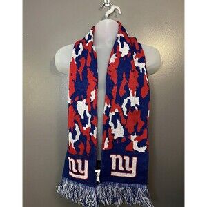 New York Giants Scarf Mens One Size Blue Red NFL Football Forever Collectibles